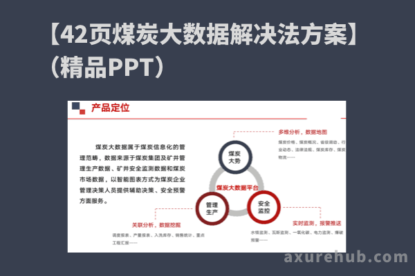 【42页煤炭大数据解决法方案】（精品PPT）